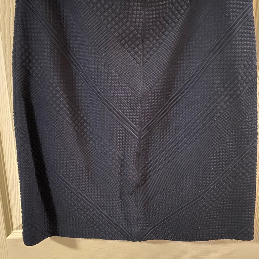 Tory Burch Navy Textured Skirt